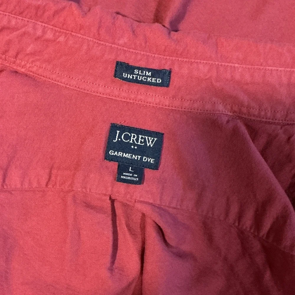 J. Crew Men's Casual Red Button-Down Shirt